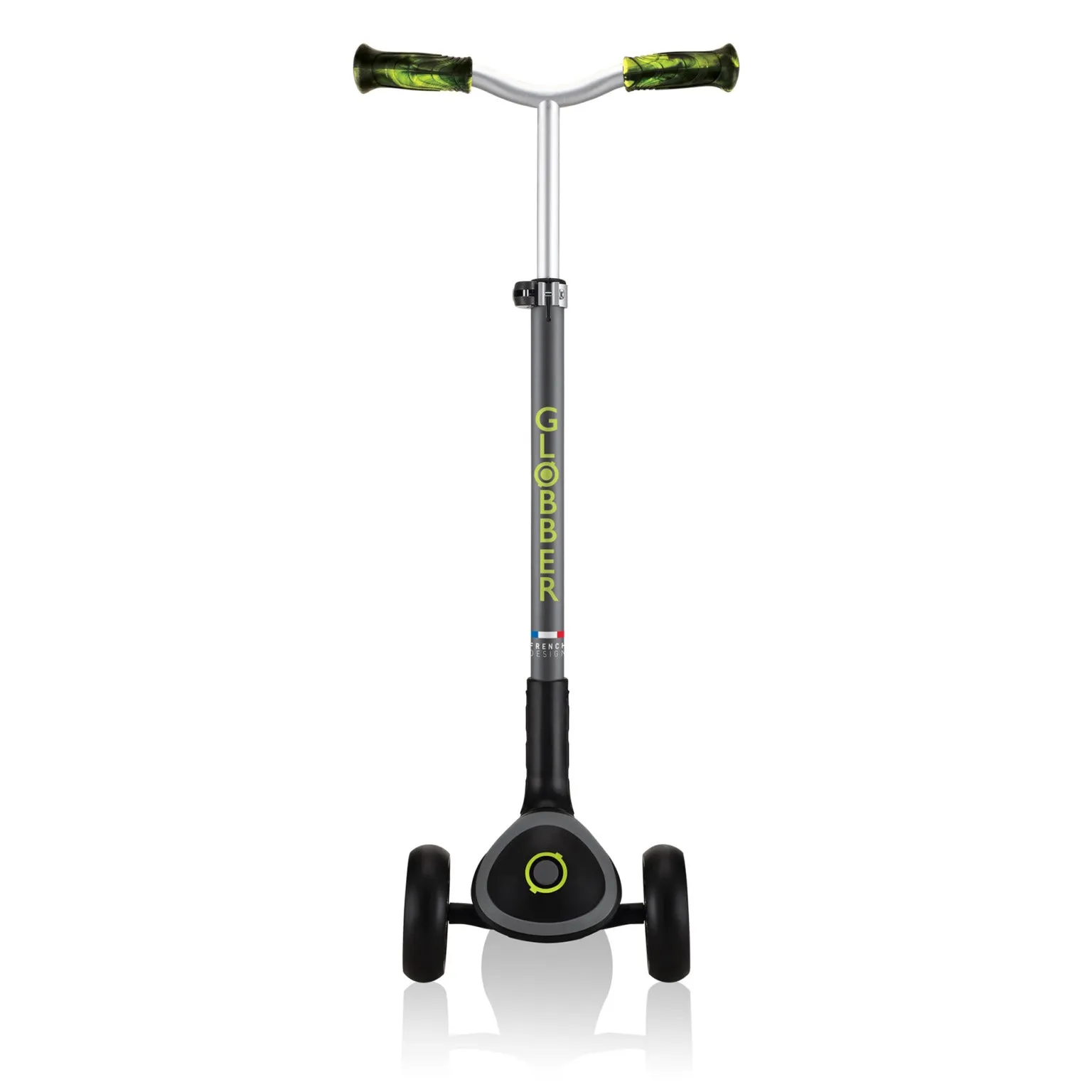 Globber Master Prime Foldable Scooter - Black / Lime Green (4 - 14Y)
