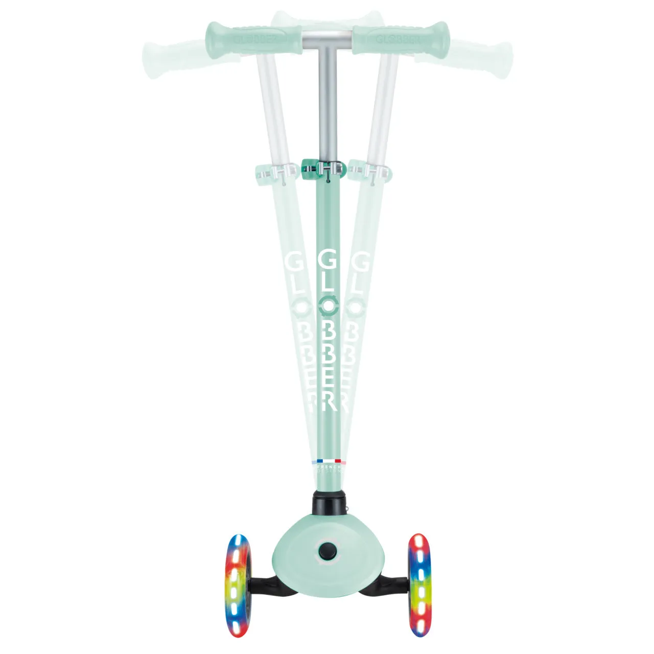 Globber Primo Lights V2 Scooter - Dark Mint / Mint (3 - 7Y )