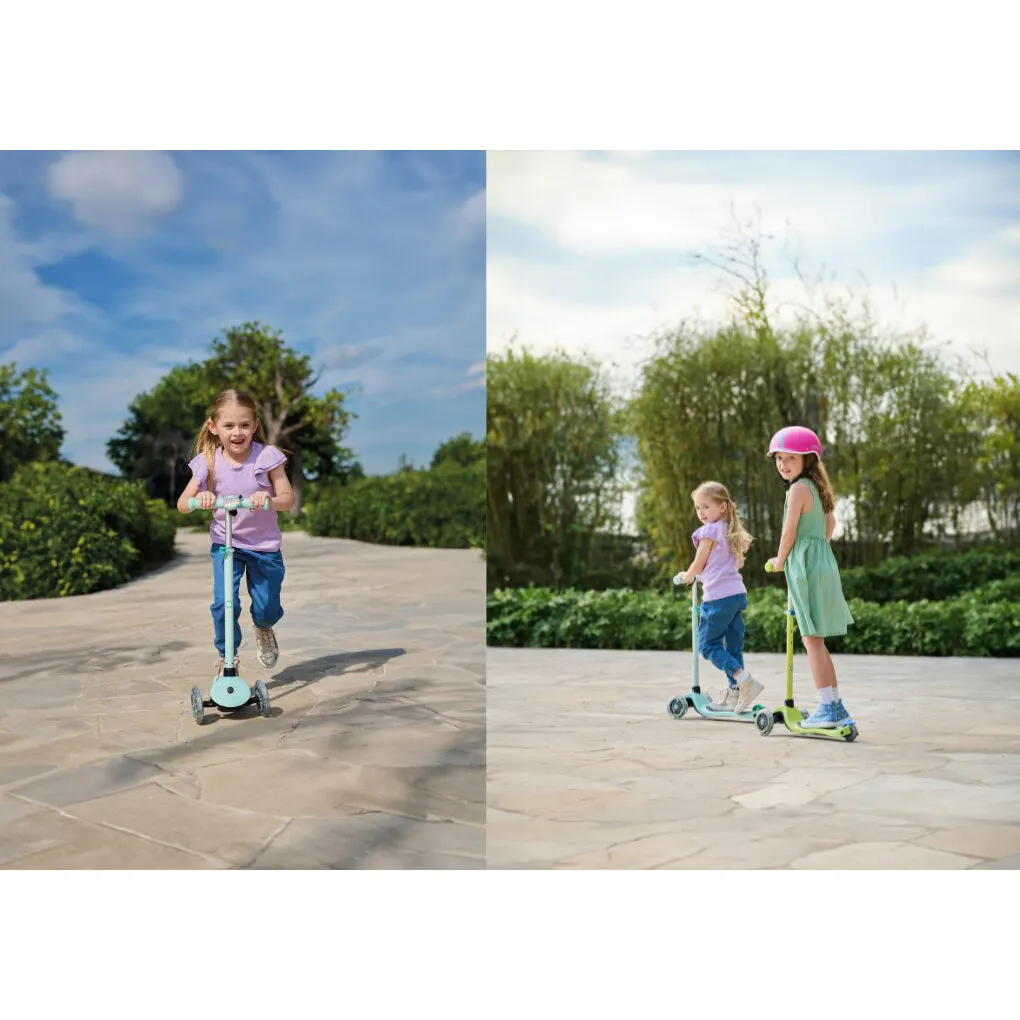 Globber Primo Lights V2 Scooter - Dark Mint / Mint (3 - 7Y )