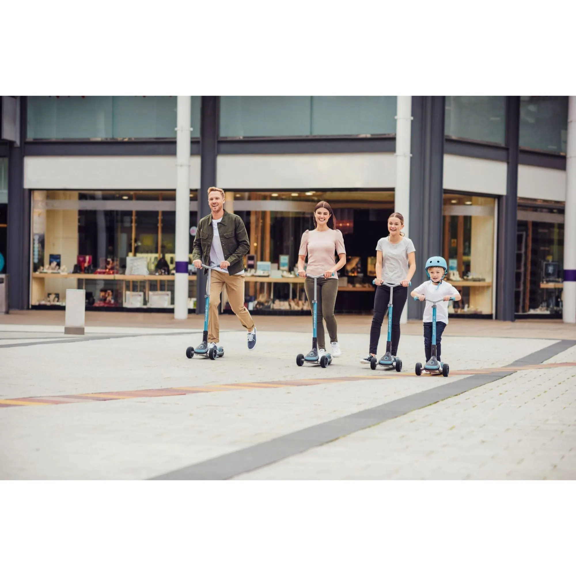 Globber Ultimum Lights Foldable Scooter - Black / Charcoal Grey (5Y )