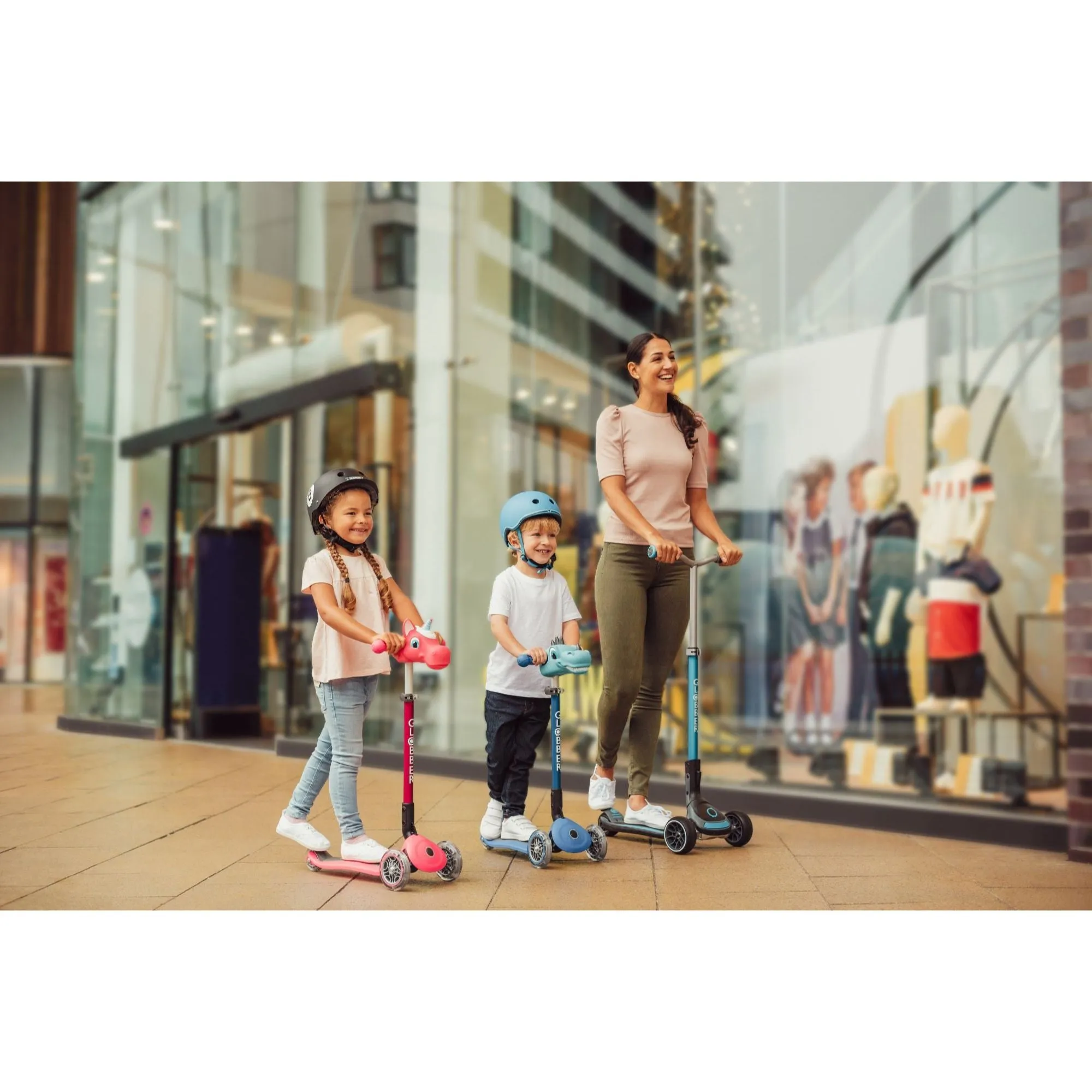 Globber Ultimum Lights Foldable Scooter - Black / Charcoal Grey (5Y )