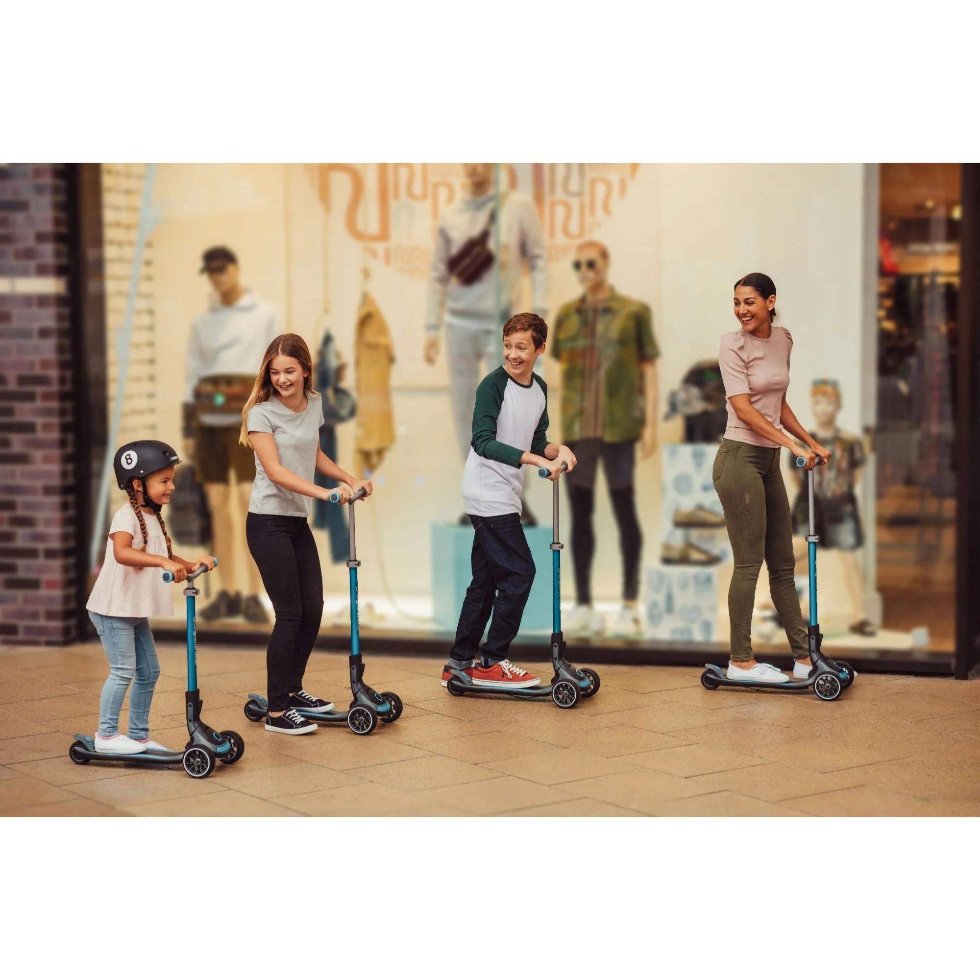 Globber Ultimum Lights Foldable Scooter - Black / Charcoal Grey (5Y )