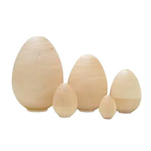 Golden Cockerel | Wooden Nesting Eggs 5 Pieces
