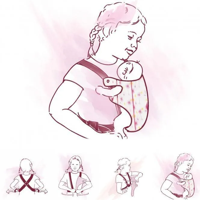 Gotz Baby Carrier Denim & Spots