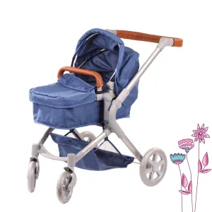 Gotz Doll Pram 2 in 1 Denim & Spots