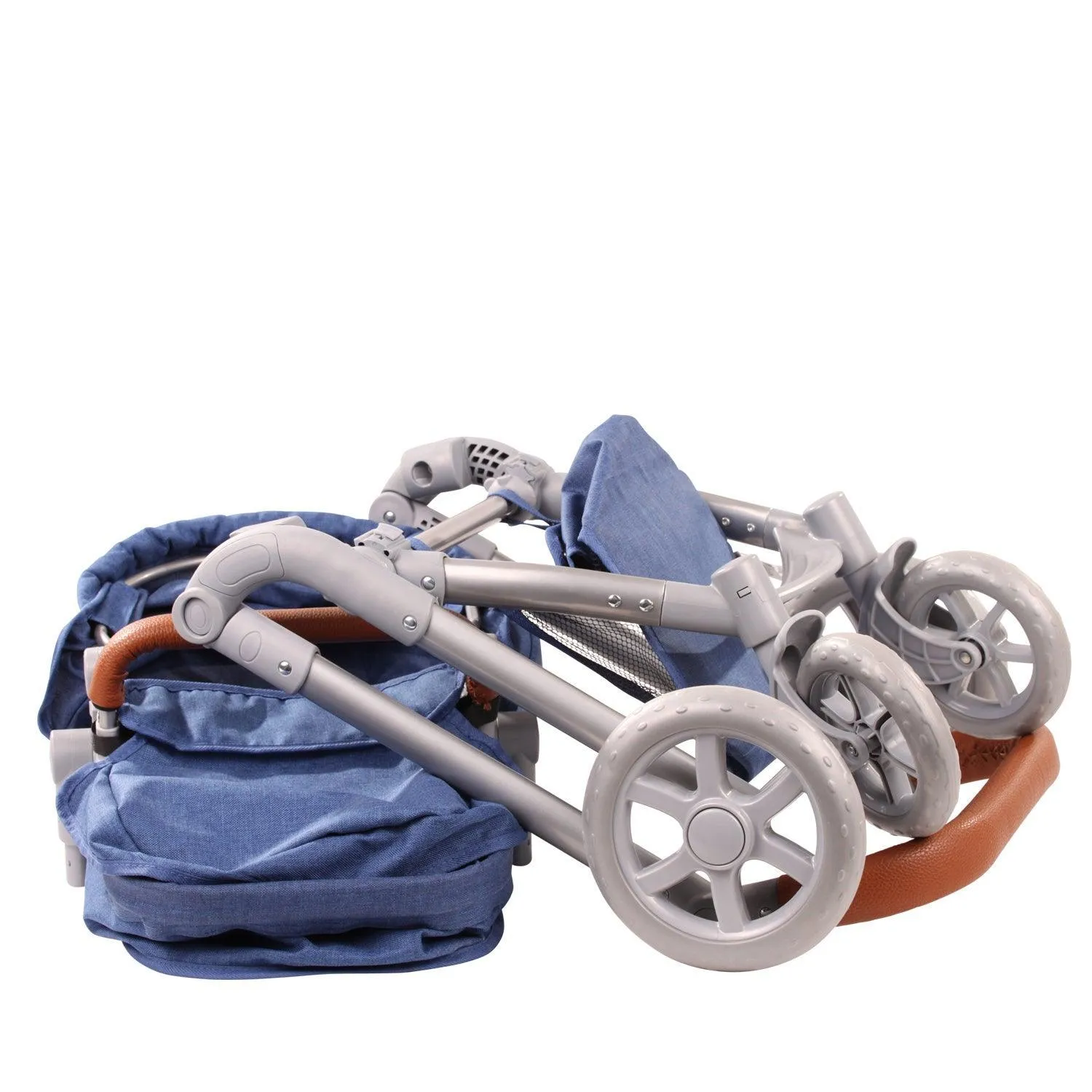 Gotz Doll Pram 2 in 1 Denim & Spots