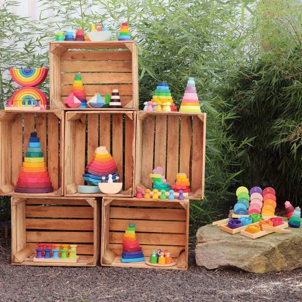 Grimm's | Large Bobbins Stacking Game