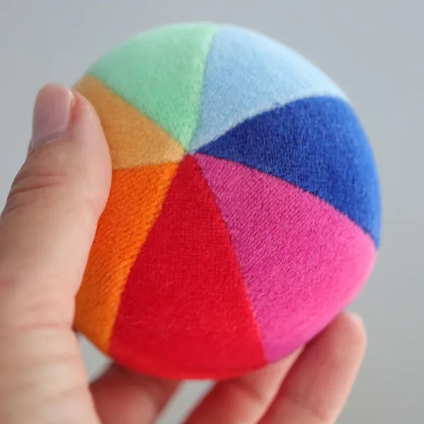 Grimm's | Soft Rainbow Ball with Rattle