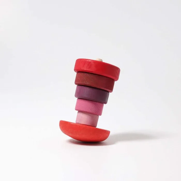 Grimm's | Wobbly Stacking Tower | Pink