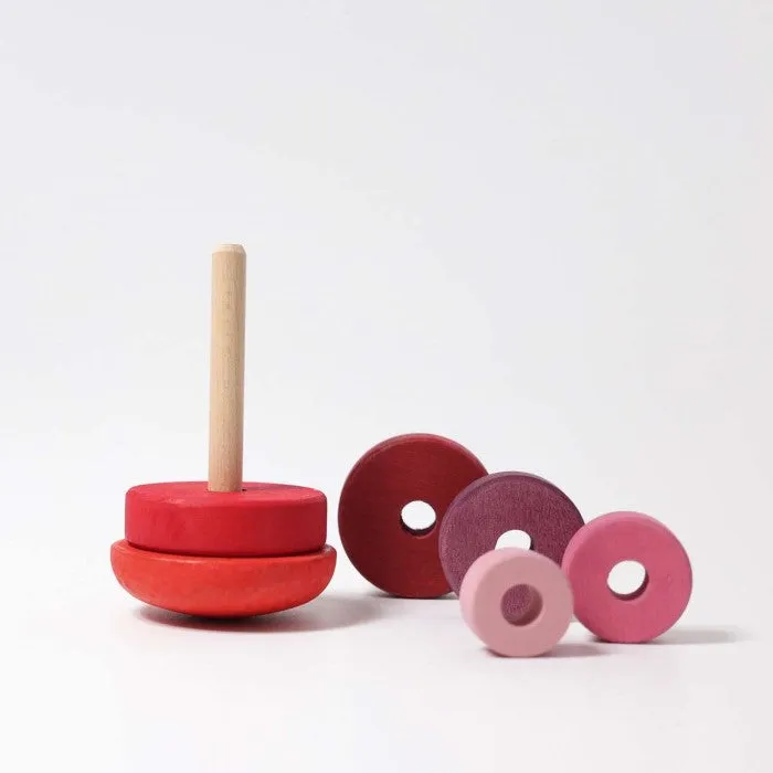 Grimm's | Wobbly Stacking Tower | Pink