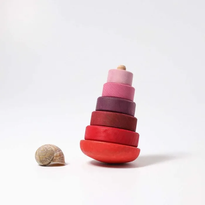 Grimm's | Wobbly Stacking Tower | Pink