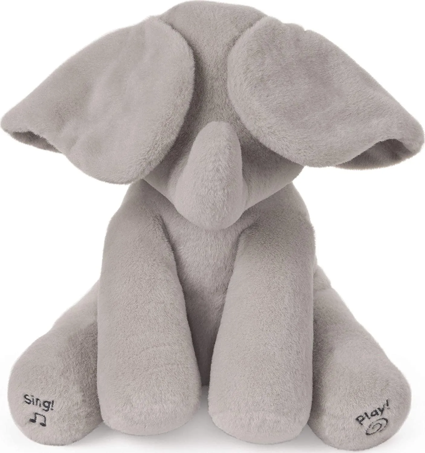 Gund Animated Flappy the Elephant Stuffed Animal Plush, Grey