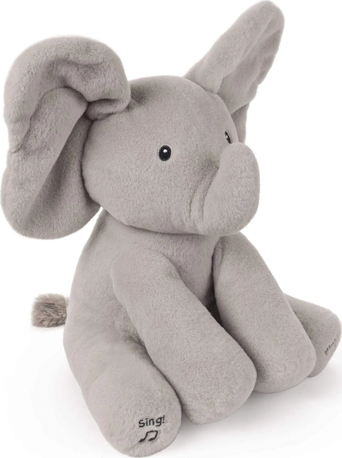 Gund Animated Flappy the Elephant Stuffed Animal Plush, Grey