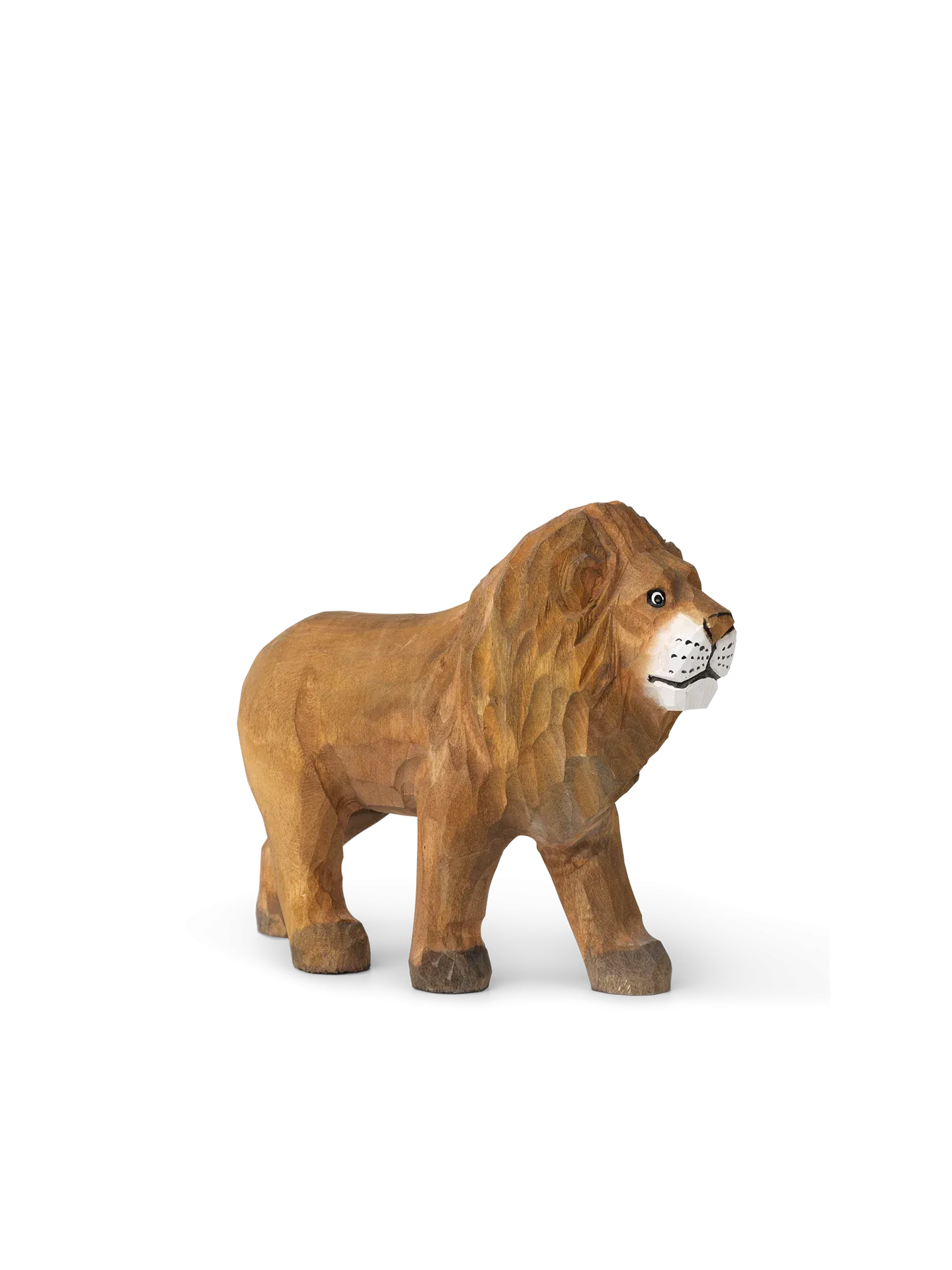 Hand Carved Wooden Lion Odin Parker