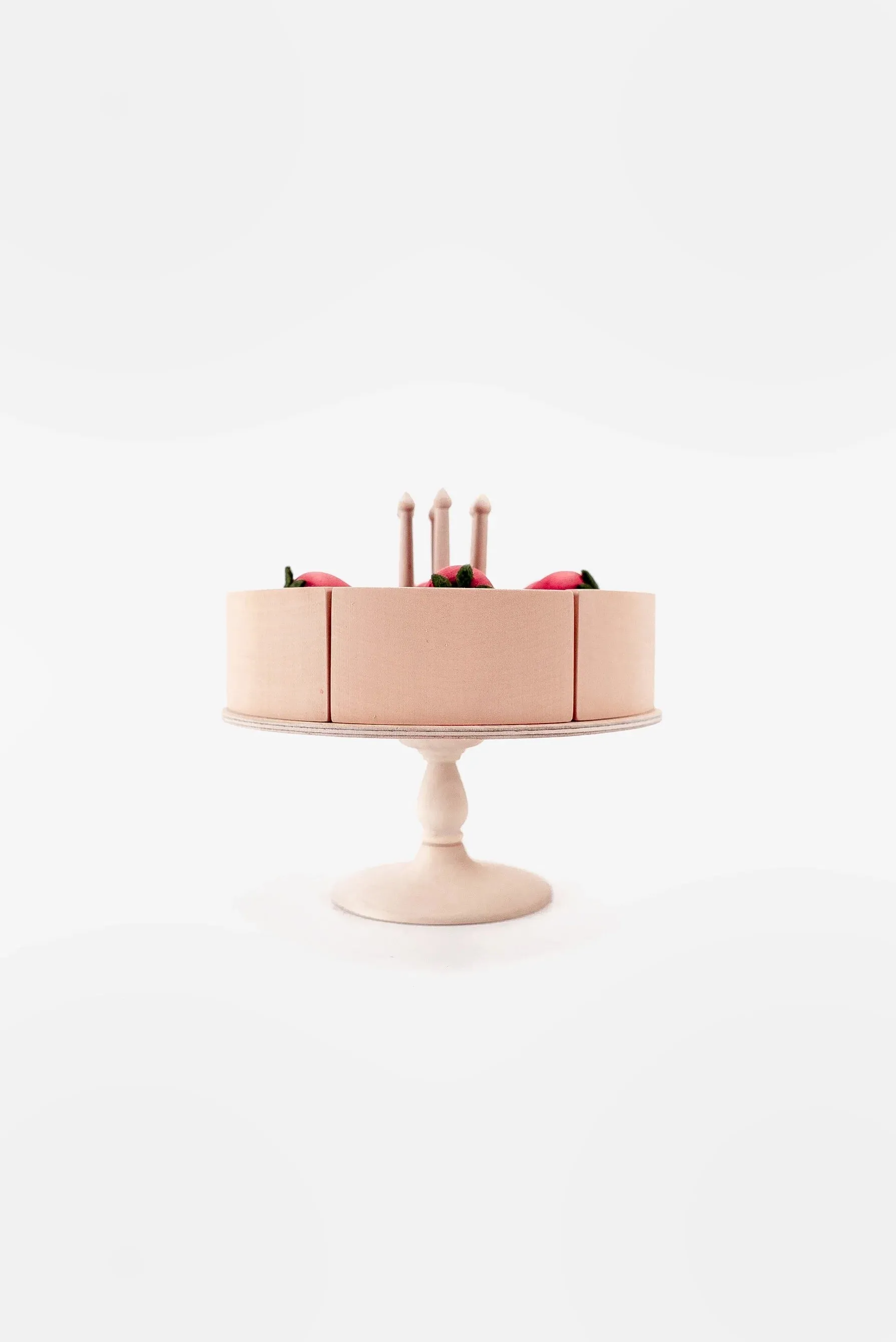 Handmade Strawberry Layer Cake On A Stand Odin Parker