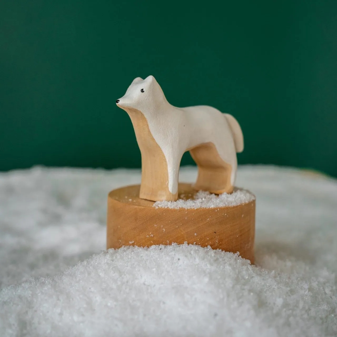 Handmade Wooden Arctic Wolf Odin Parker