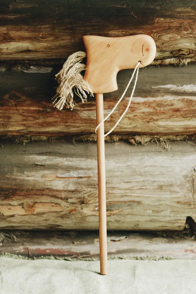Handmade Wooden Riding Horse Odin Parker