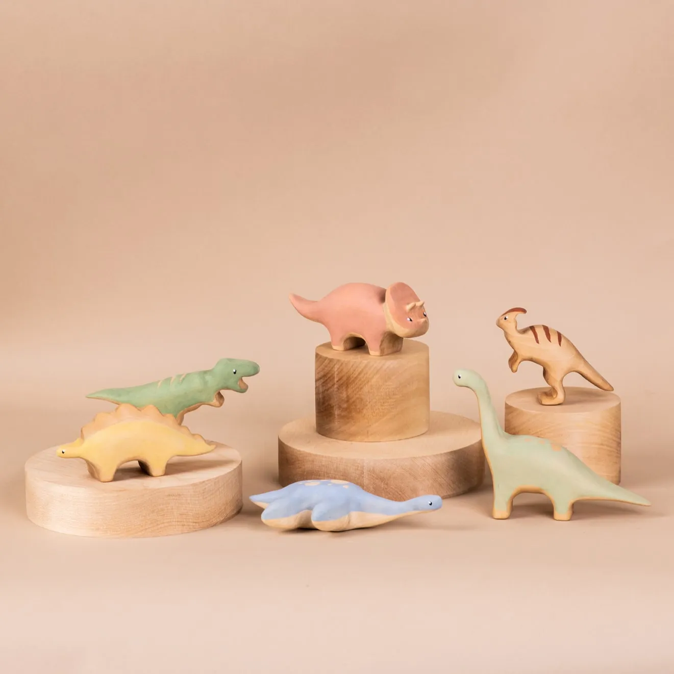 Handmade Wooden Triceratops Dinosaur Odin Parker