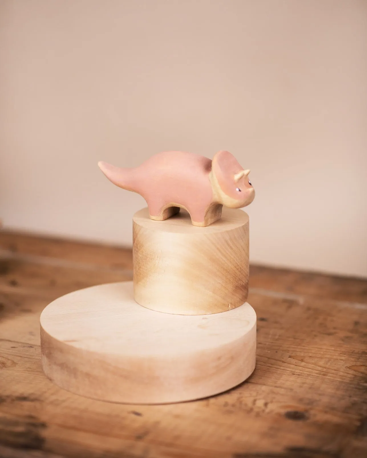 Handmade Wooden Triceratops Dinosaur Odin Parker