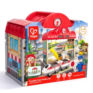 Hape Railway Portable Train Station Set