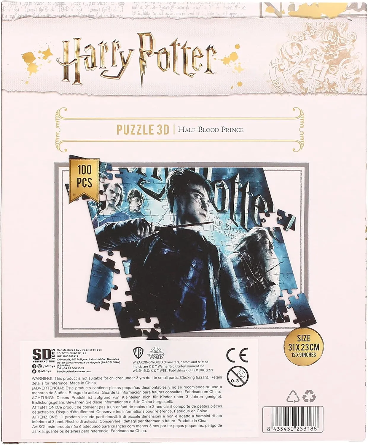 Harry Potter 3D Lenticular Half-Blood Prince Jigsaw Puzzle - 100 Pieces for Ages 3 