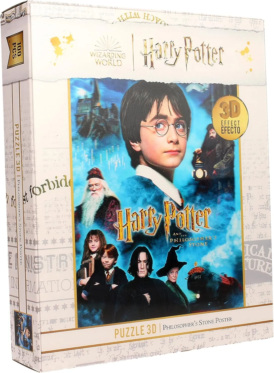 Harry Potter 3D Lenticular Jigsaw Puzzle - Philosopher's Stone 100-Piece Puzzle for Ages 3 