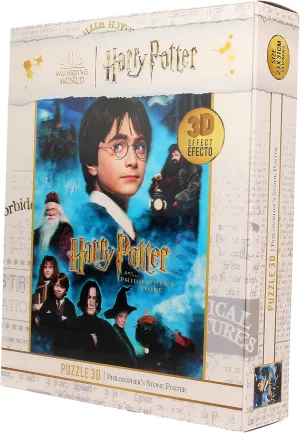 Harry Potter 3D Lenticular Jigsaw Puzzle - Philosopher's Stone 100-Piece Puzzle for Ages 3 