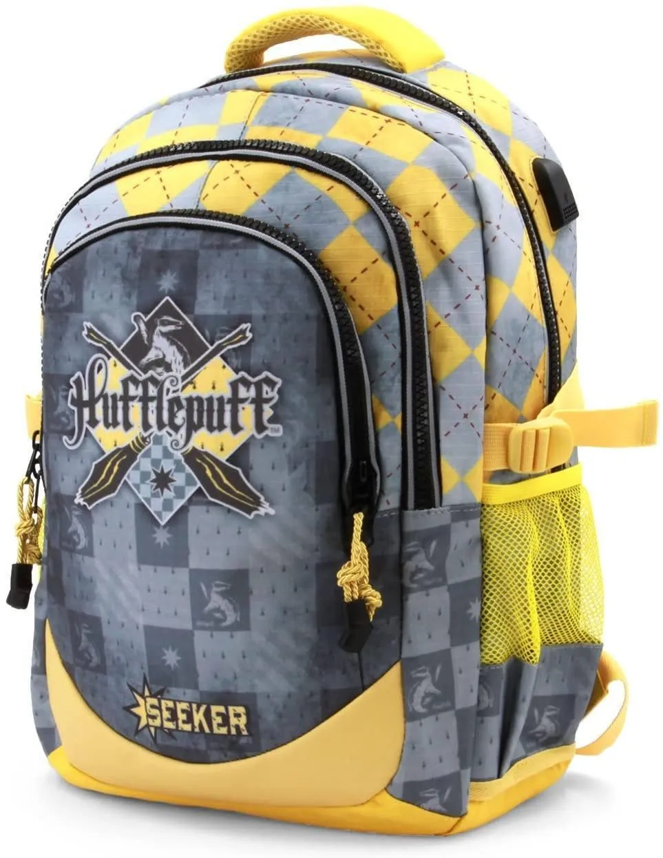 Harry Potter Quidditch Hufflepuff Backpack 44cm Plus USB Port