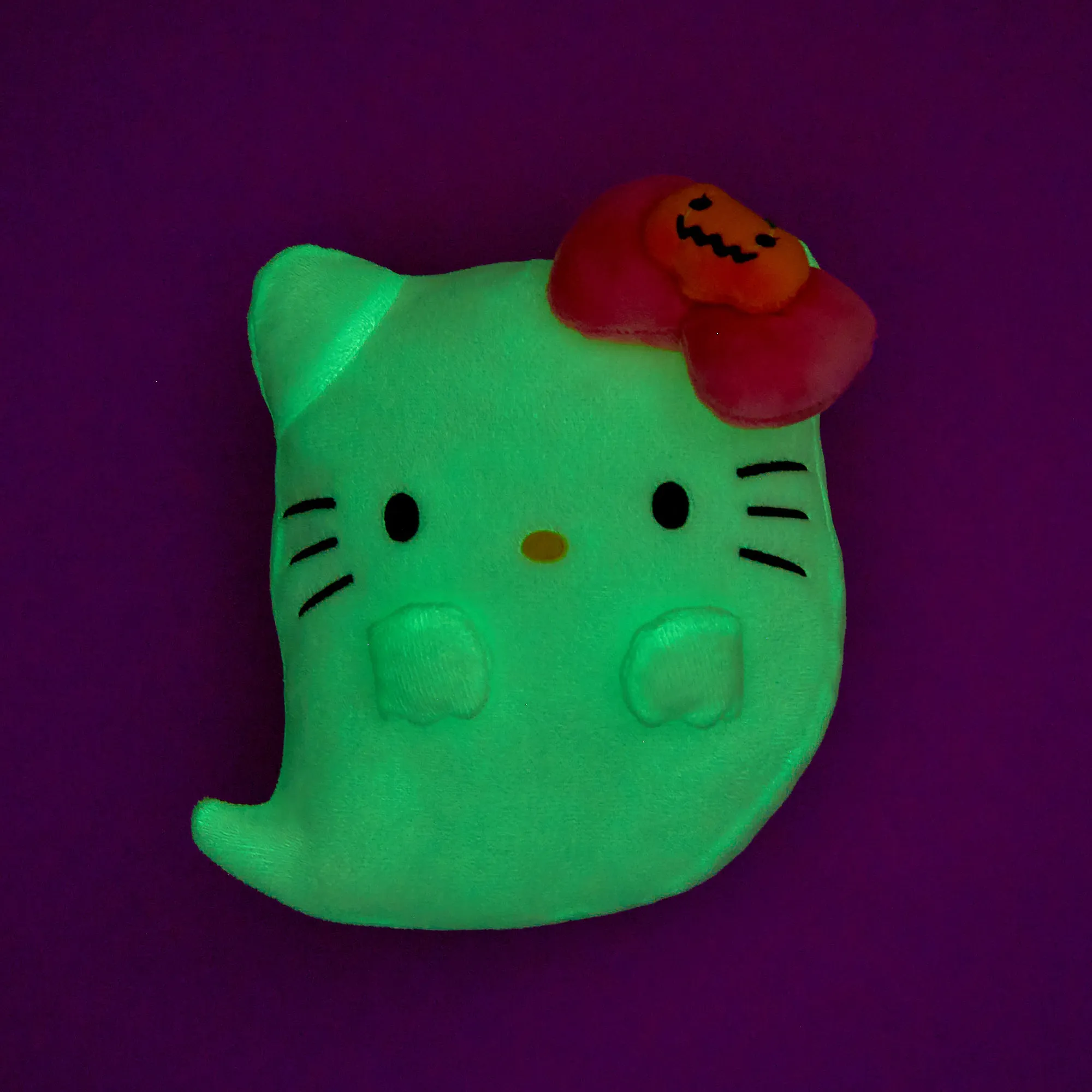 Hello Kitty 2024 Halloween Glow-In-The-Dark Ghost 8" Plush SANRIO