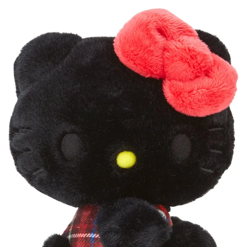 Hello Kitty 50th Anniv. Plush Mascot (Black Tartan) SANRIO
