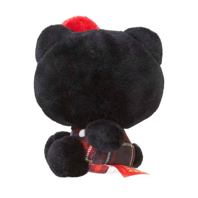Hello Kitty 50th Anniv. Plush Mascot (Black Tartan) SANRIO