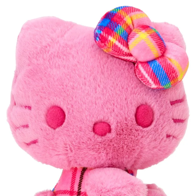 Hello Kitty 50th Anniv. Plush Mascot (Pink Tartan) SANRIO