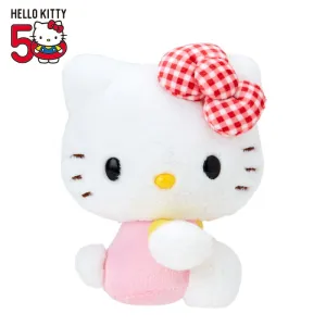 Hello Kitty 50th Anniv. Plush Mascot (Red Gingham Bow) SANRIO