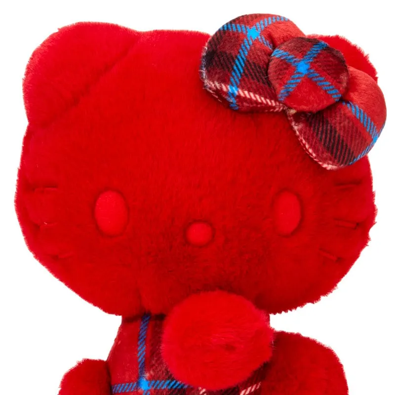 Hello Kitty 50th Anniv. Plush Mascot (Red Tartan) SANRIO