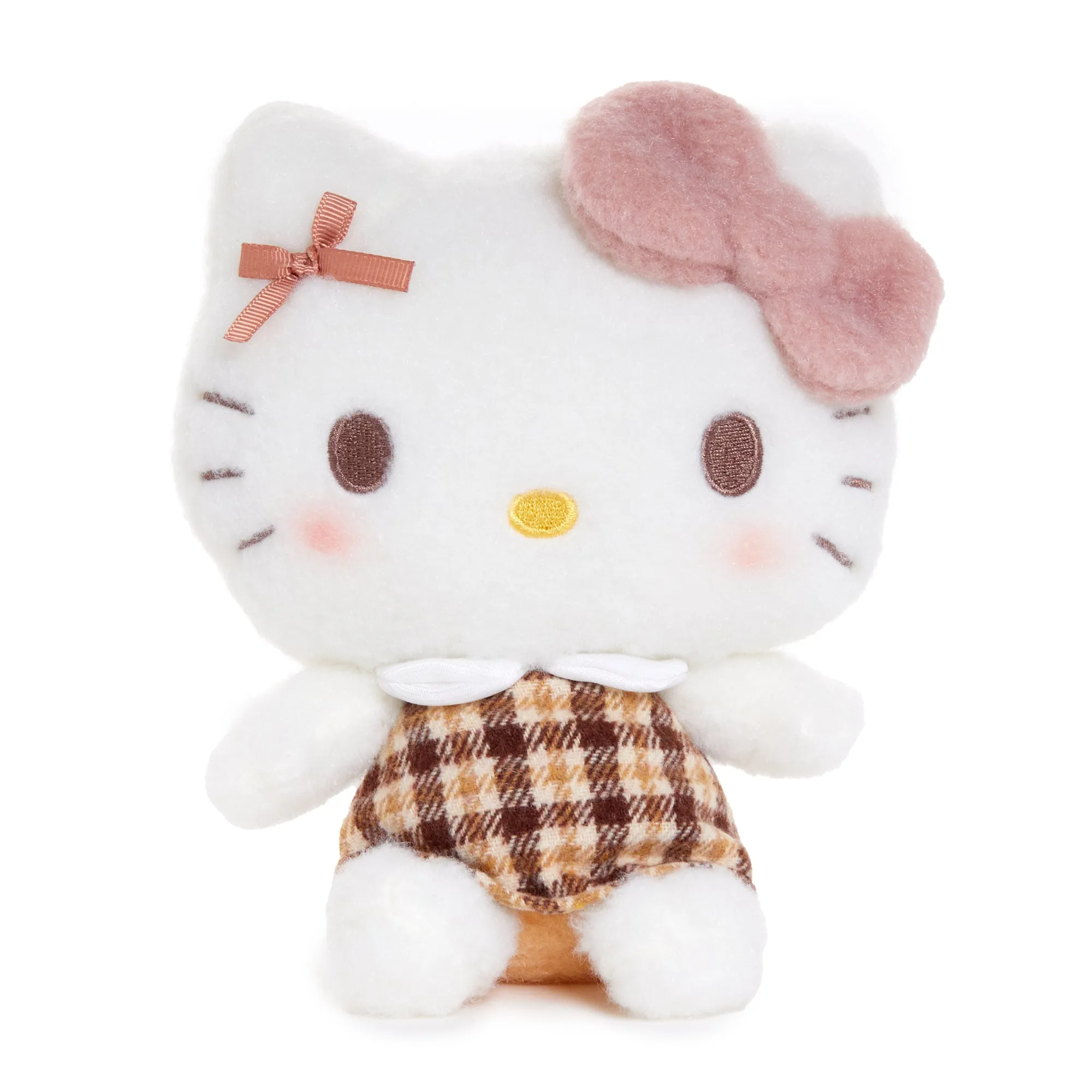 Hello Kitty 7" Plush (Mocha Check Series) SANRIO