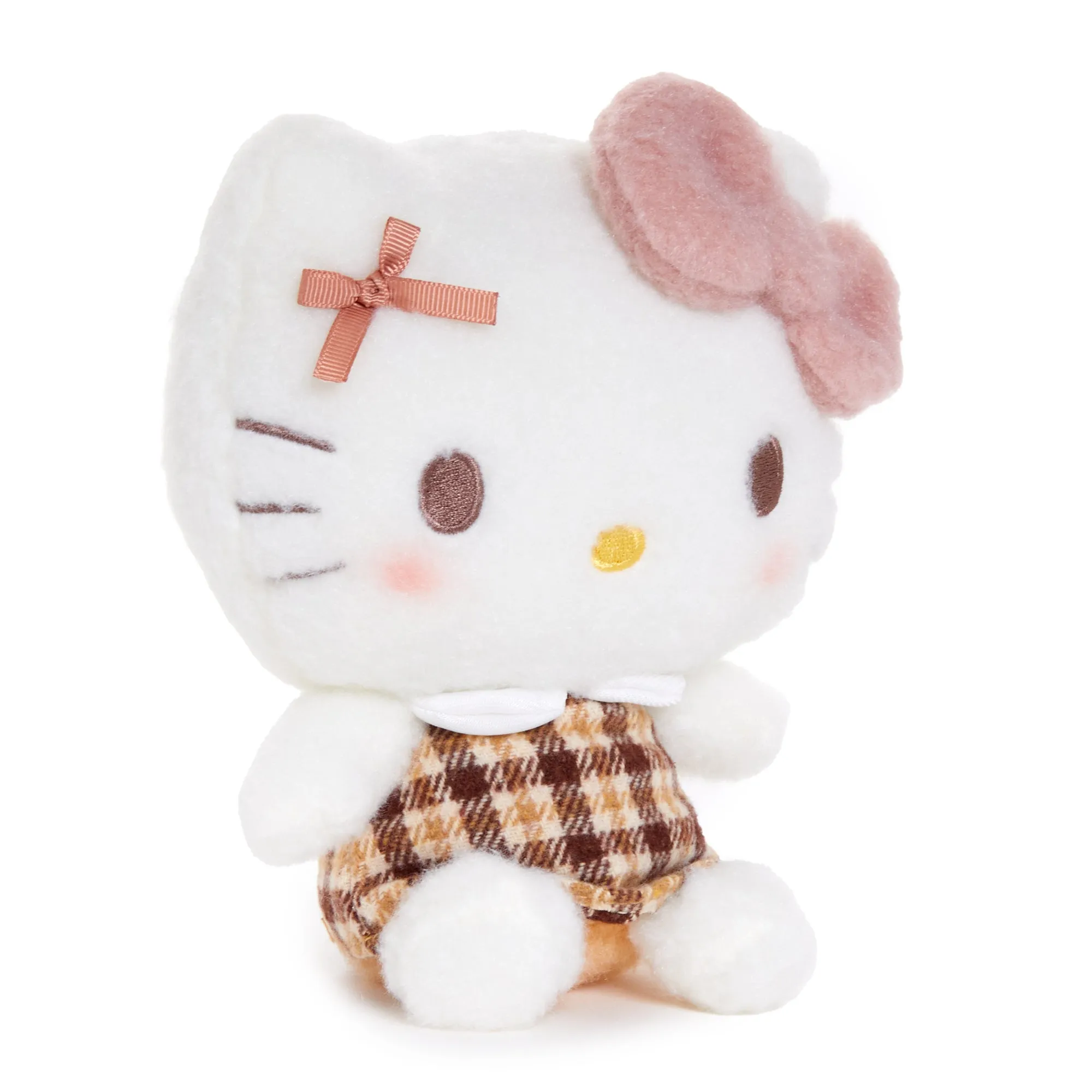 Hello Kitty 7" Plush (Mocha Check Series) SANRIO