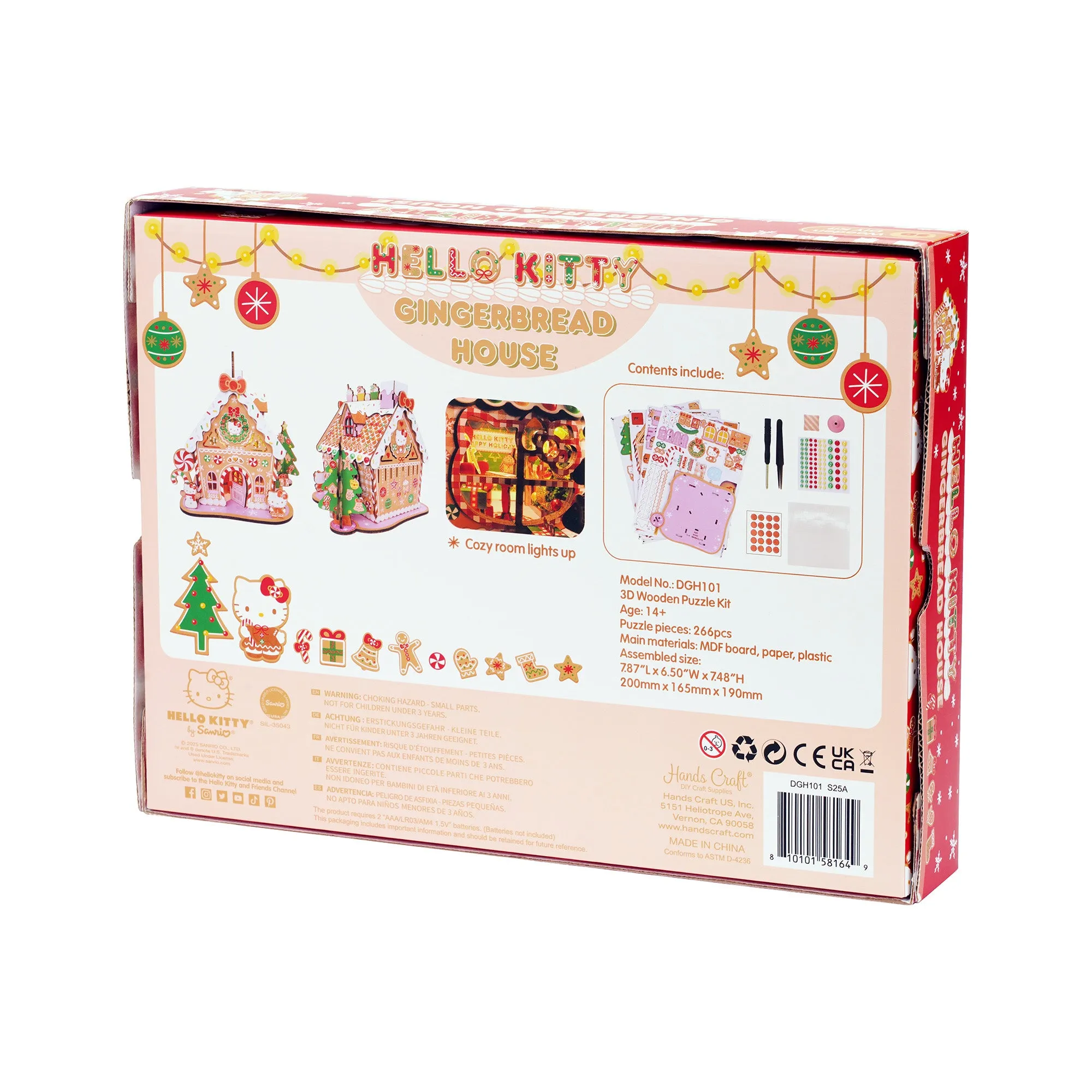 Hello Kitty Gingerbread House 3D Wooden Puzzle SANRIO