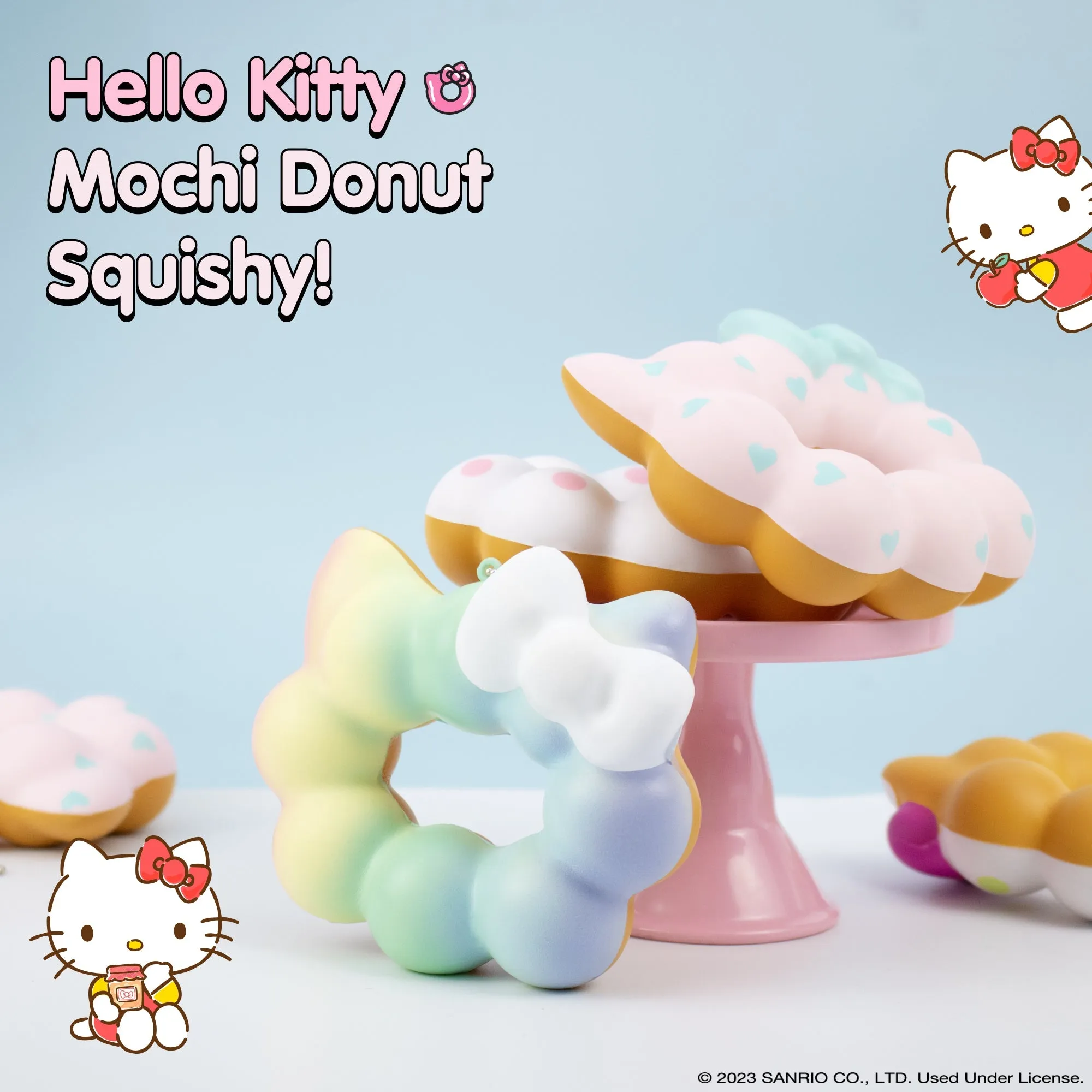 Hello Kitty Mochi Donut Squishy Keychain SANRIO