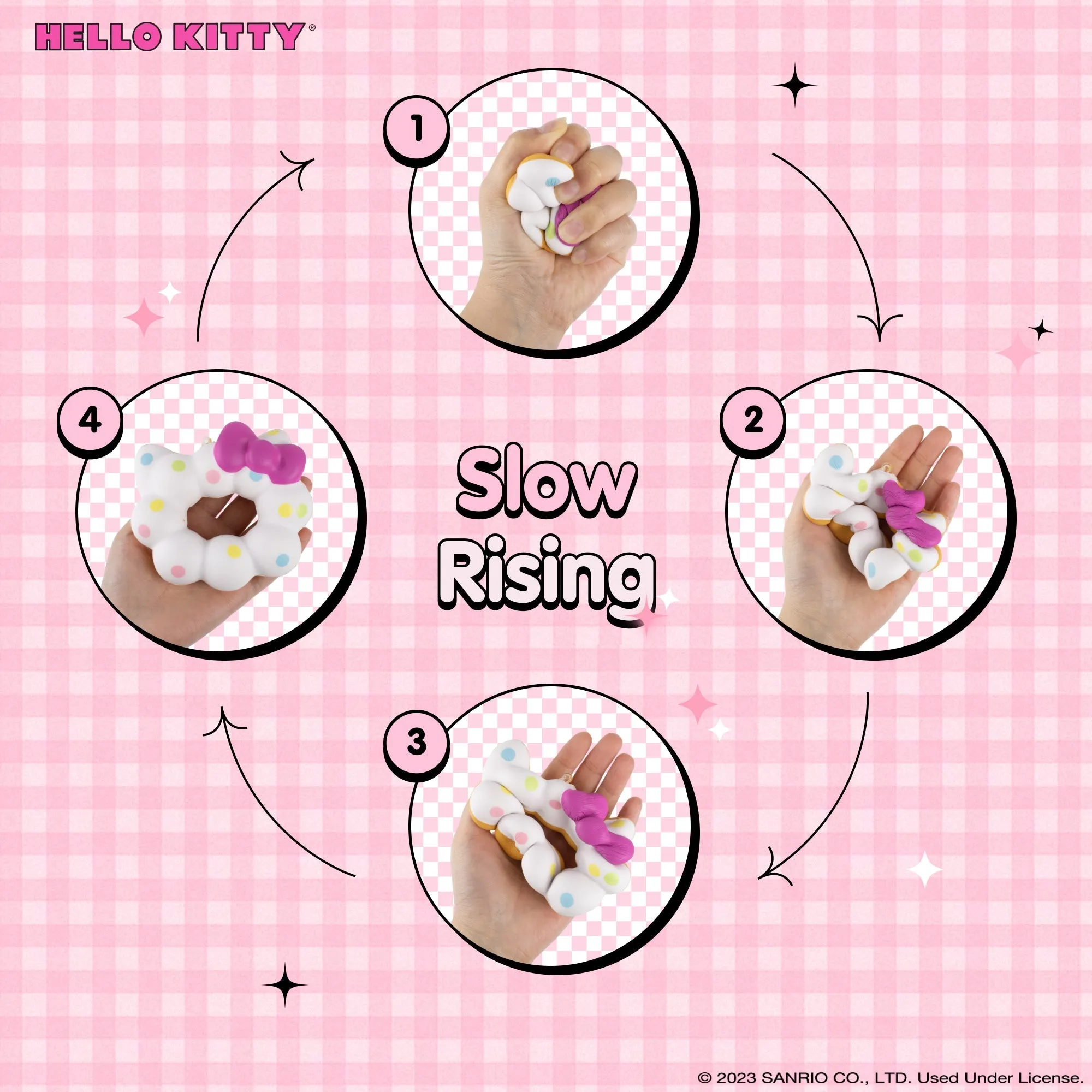 Hello Kitty Mochi Donut Squishy Keychain SANRIO