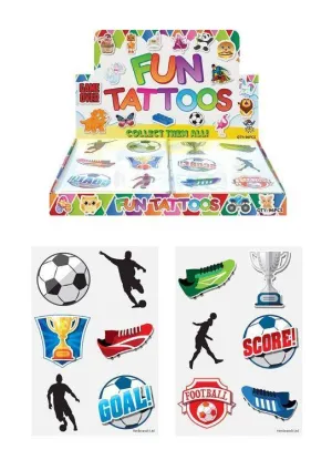 Hendrandt N51047 Mini Football Temporary Tattoo Sheets - Assorted