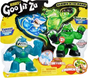 Heroes of Goo Jit Zu - 2 Pack of Glow in The Dark Action Figures