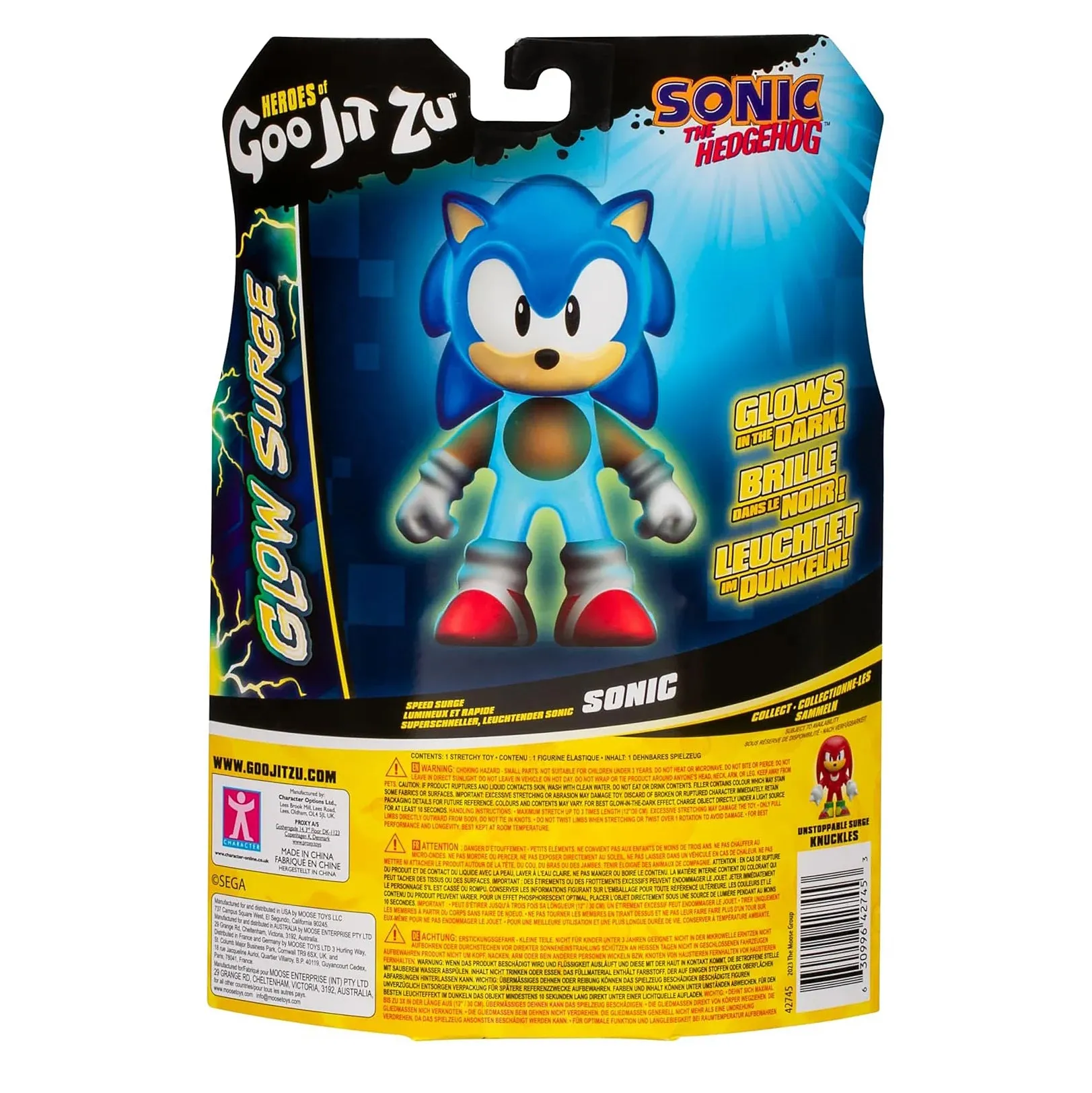 Heroes Of Goo Jit Zu Sonic The Hedgehog Hero Glow Surge - Sonic