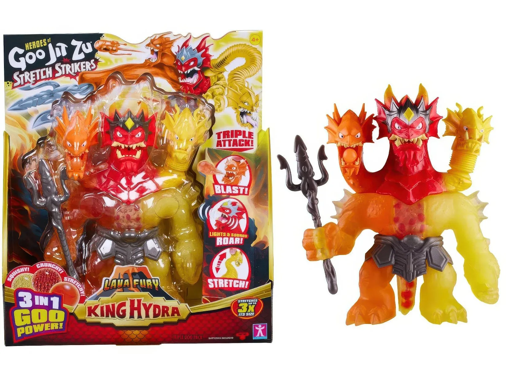 Heroes of Goo Jit Zu Stretch Strikers  Lava Fury King Hydra