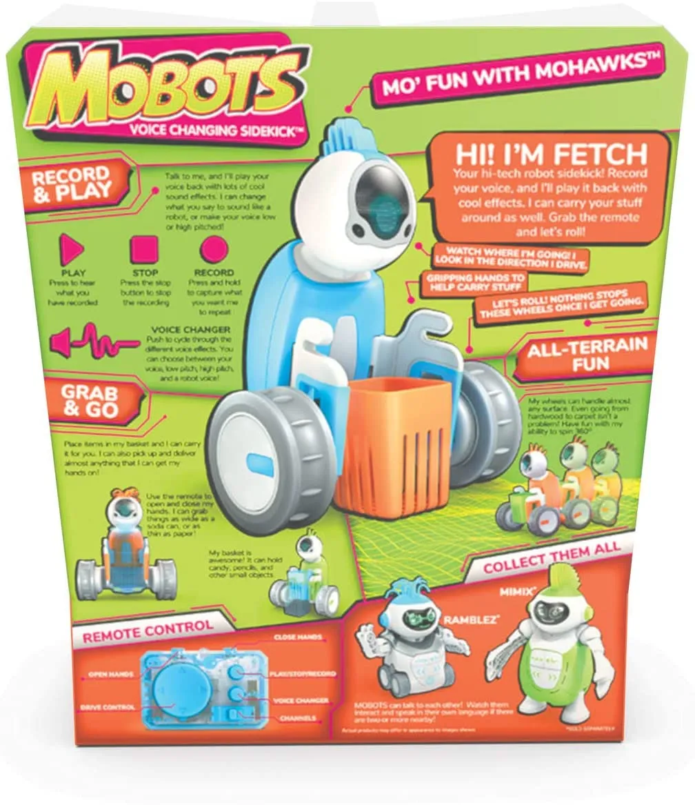 HEXBUG MoBots Fetch - RC Record and Talking Robot Kit with Motor Lights and Sound - Smart Interactive Educational Toys - Ages 3  - Batteries Included 431-6846