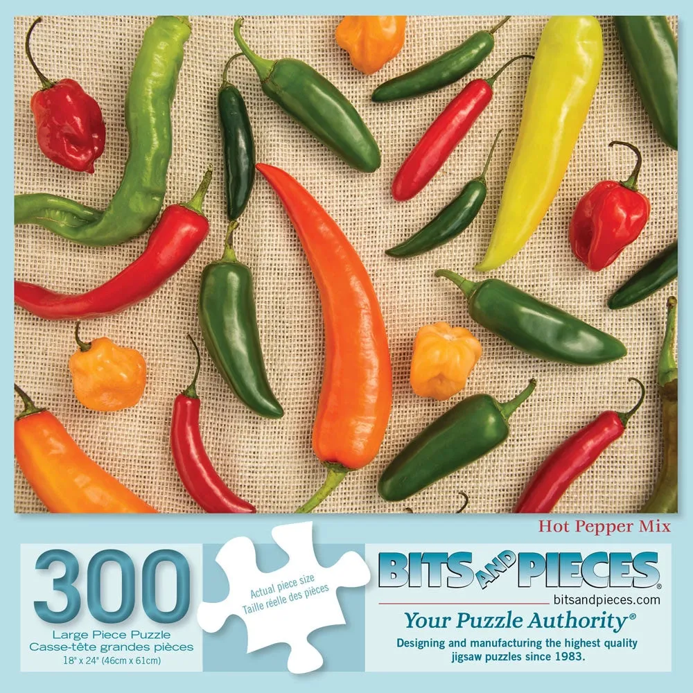 Hot Pepper Mix Jigsaw Puzzle Bits and Pieces