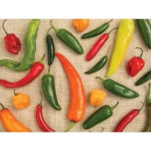 Hot Pepper Mix Jigsaw Puzzle Bits and Pieces