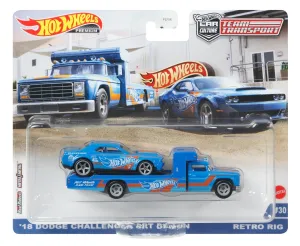 Hot Wheels Car Culture Team Transport #30 '18 Dodge Challenger Srt Demon & Retro Rig