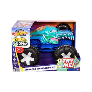 Hot Wheels Monster Trucks Power Smashers Mega-Wrex Alive RC Truck