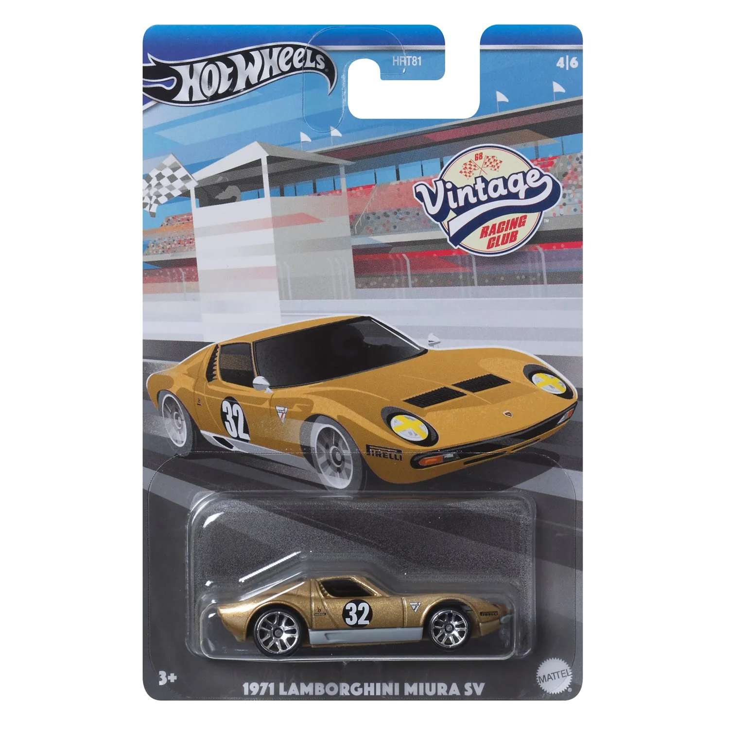 Hot Wheels Vintage Racing Club 1971 Lamborghini Miura SV 1:64 Scale Diecast Vehicle (4/6)