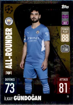 Ilkay Gundogan, All-Rounder, 2021-22 Topps Match Attax UEFA Champions & Europa League